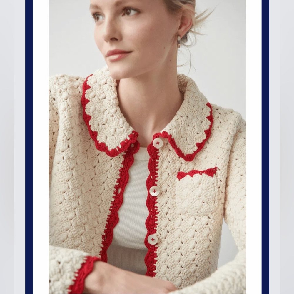 Alex Mill New With Tags Molly Handknit Cardigan (395$)  Size- M